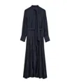 Joseph Womens Navy Lisa Crinkle Silk-habotai Maxi Dress In Navy