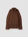 Joseph Loftus Pure Cashmere High Neck Jumper In Brown