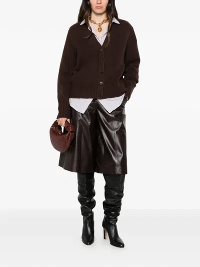 Joseph Lofty V-neck Cardigan In Brown