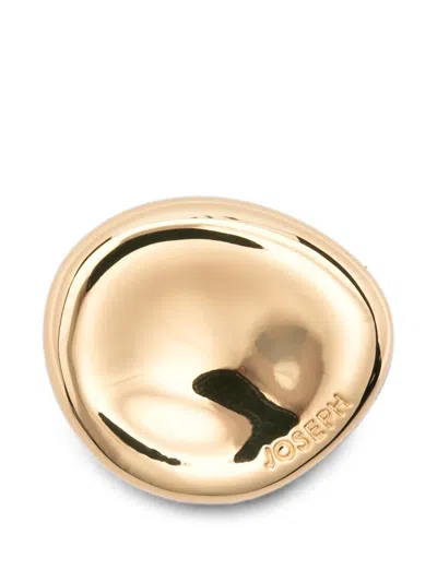 Joseph Logo-engraved Bean Brooch In Gold
