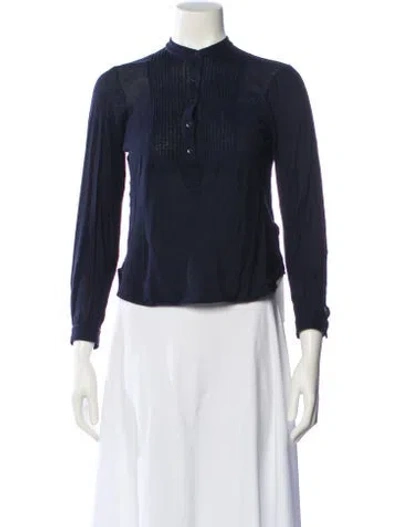 Pre-owned Joseph Long Sleeve Blouse In Blue