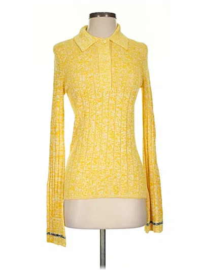 Pre-owned Joseph Long Sleeve Blouse In Yellow