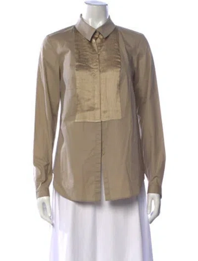 Pre-owned Joseph Long Sleeve Button-up Top In Neutrals