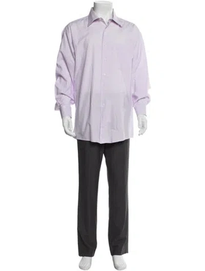 Pre-owned Joseph Long Sleeve Dress Shirt In Purple