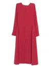 Joseph Long-sleeve Midi Dress In Red