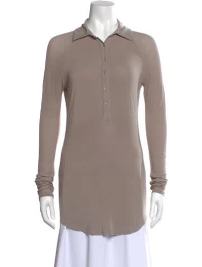 Pre-owned Joseph Long Sleeve Polo In Pink