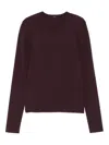 Joseph Long-sleeve Round-neck Sweater In Red