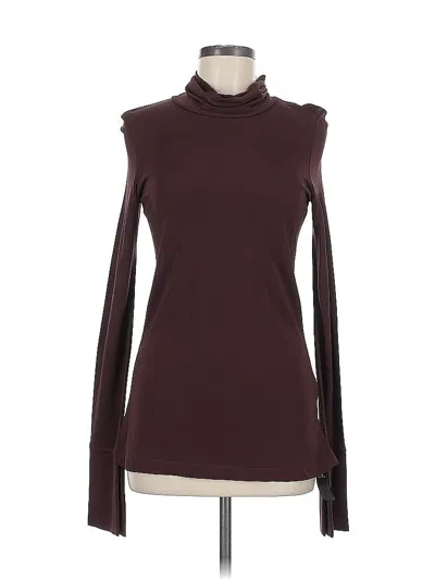 Joseph Long Sleeve Top Burgundy Turtleneck Tops
