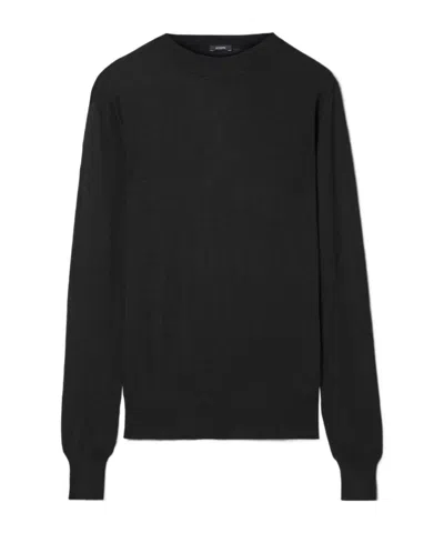 Joseph Long-sleeve Wool Knit Sweater In Black