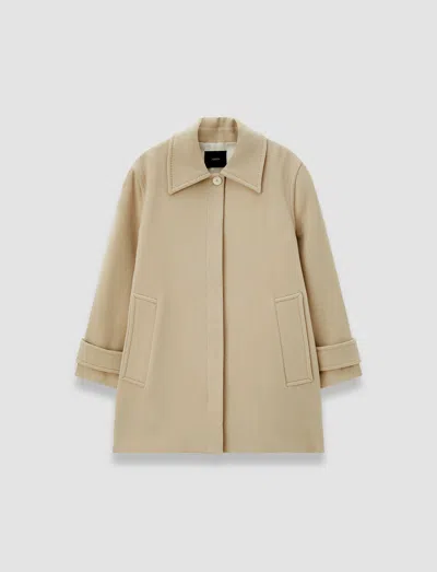 Joseph Loti Soft Wool Cashmere Coat In Brown