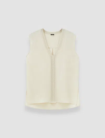 Joseph Louis Crepe De Soie Silk Blouse In Neutral