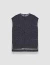 Joseph Louison Geometric Print Silk Top