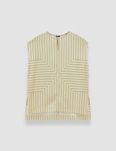Joseph Louison Geometric Print Silk Top