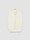 Joseph Lucien Pleat Jacquard Blouse In White