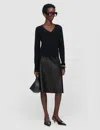 Joseph Lucille Light Pure Cashmere V Neck Jumper In Black