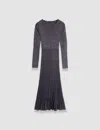 Joseph Lurex Knit Dress In Aurora Purple