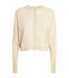 Joseph Lurex-knit Tasse Cardigan In Yellow