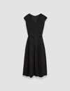 Joseph Lutece Textured Viscose Dress In Black
