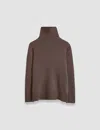 Joseph Luxe Cashmere High Neck Jumper In Carob