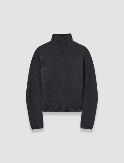 Joseph Luxe Cashmere High Neck Jumper In Black