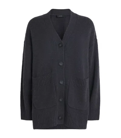 Joseph Luxe Cashmere V-neck Cardigan In Black