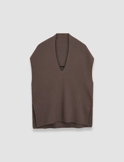 Joseph Luxe Cashmere Vest In Carob