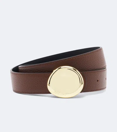 Joseph Maeva Reversible Leather Belt In Brown