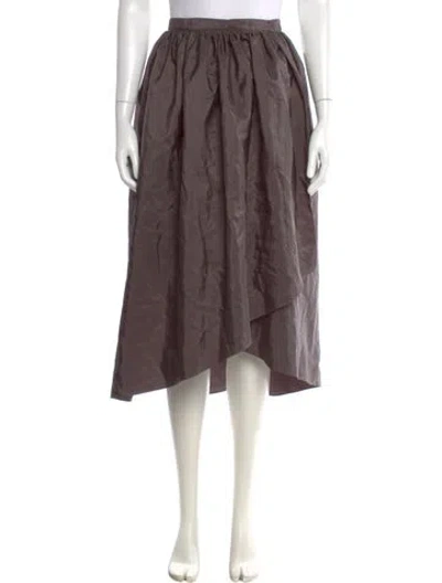 Pre-owned Joseph Magnin Midi Length Skirt In Gray