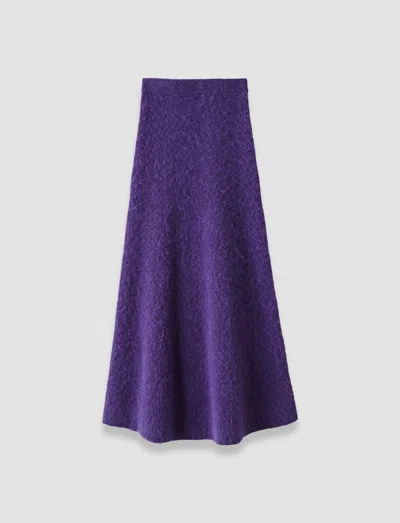 Joseph Mairie Brushed Alpaca Skirt In Purple