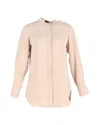 Joseph Mandarin Collar Shirt In Beige Cotton In Beige