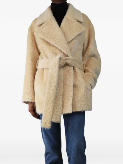 Pre-owned Joseph Marin Double-breasted Coat In Neutral