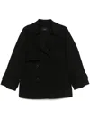 Joseph Double Face Cashmere Marne Coat In Schwarz