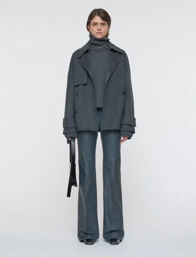 Joseph Marne Double Face Cashmere Coat In Gray