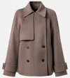 Joseph Marne Wool And Cashmere Jacket In Brown