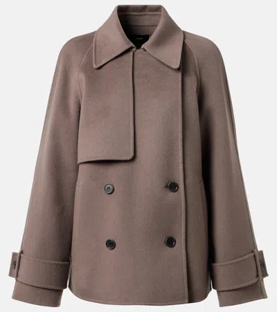 Joseph Marne Wool And Cashmere Jacket In Brown