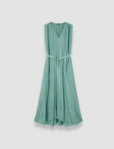 Joseph Martini Habotai Silk Dress In Blue