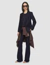 Joseph Marty Linen Stretch Jacket In Blue
