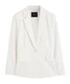 Joseph Womens Ivory Marty Notched-lapel Stretch-linen Jacket In White