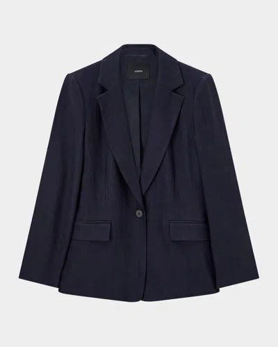 JOSEPH MARTY SINGLE-BUTTON STRETCH LINEN JACKET