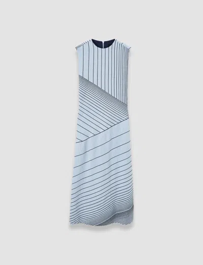 Joseph Maryse Embroidered Stripes Dress In Gold