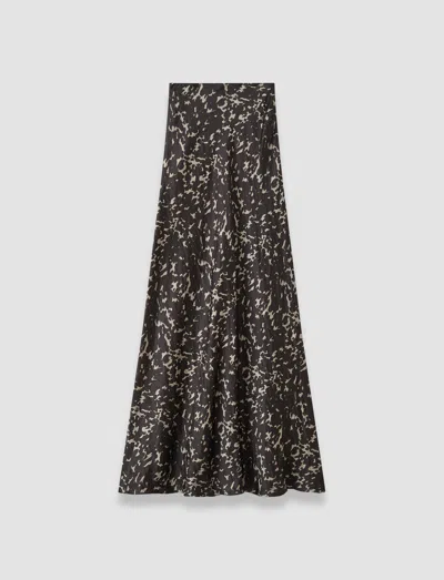 Joseph Marzia Printed Crinkle Skirt In Black