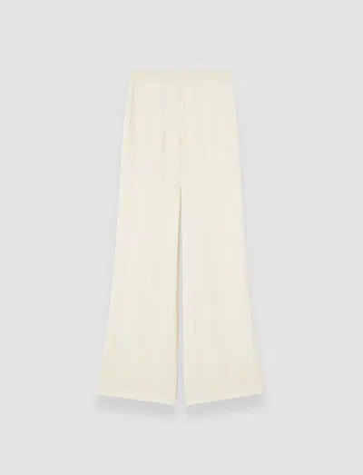 Joseph Mawn Pleat Jacquard Trousers In White
