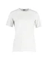 Joseph Melange Crewneck T-shirt In Light Grey Recycled Wool In Grey