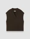 Joseph Mena Pure Cashmere Vest In Brown