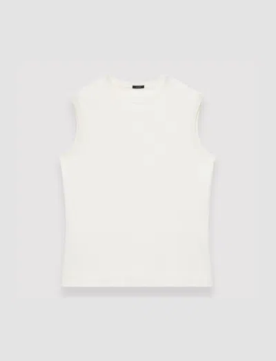 Joseph Mercerised Cotton Tank Top In Ivory