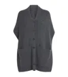 Joseph Merino-cashmere-silk Cardigan In Gray