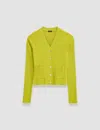 Joseph Merino Rib Cardigan In Ginkgo