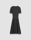 Joseph Ribbed Knit Midi Sweater Dress In Slate