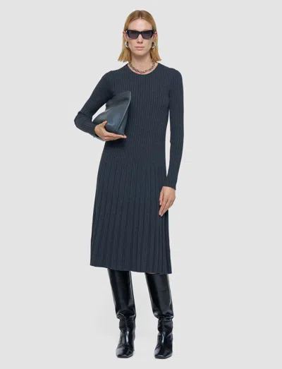 Joseph Merino Rib Knit Dress In Gray