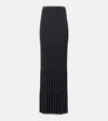 Joseph Merino Ribbed-knit Wool Maxi Skirt In Black